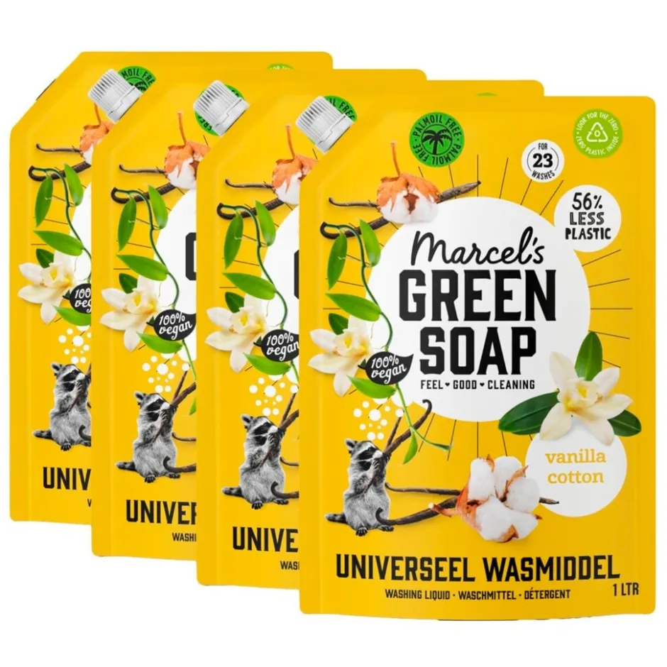Marcel's Green Soap Vanille & Katoen Universeel Wasmiddel Navulling< Wasmiddel