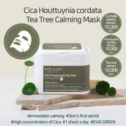 CICA Houttuynia Tea Tree Calming Mask|Mary & May Clearance
