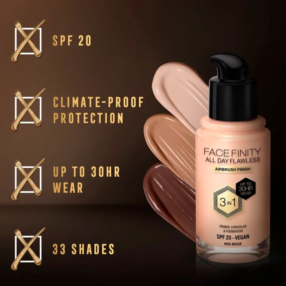 Max Factor Facefinity All Day Flawless N55 Beige Foundation< Foundation