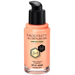 Facefinity All Day Flawless C64 Rose Gold Foundation|Max Factor Hot