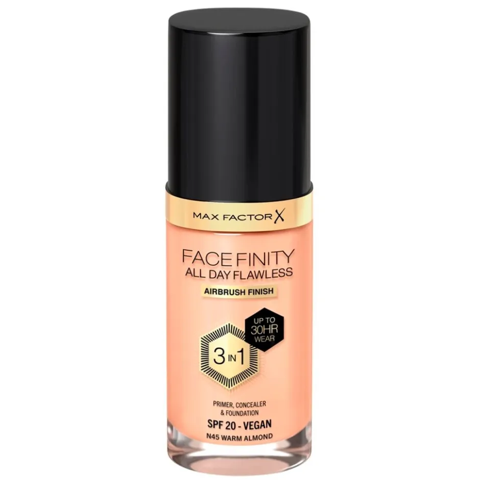 Facefinity All Day Flawless N45 Warm Almond Foundation|Max Factor