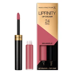Max Factor Lipfinity Lip Colour 020 Angelic 2-Step Longlasting Lipstick< Lipmake-Up