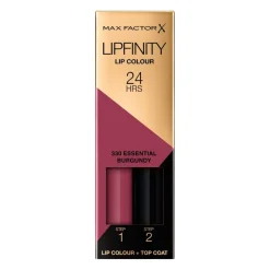 Lipfinity Lip Colour 330 Essential Burgundy 2-Step Longlasting Lipstick|Max Factor New