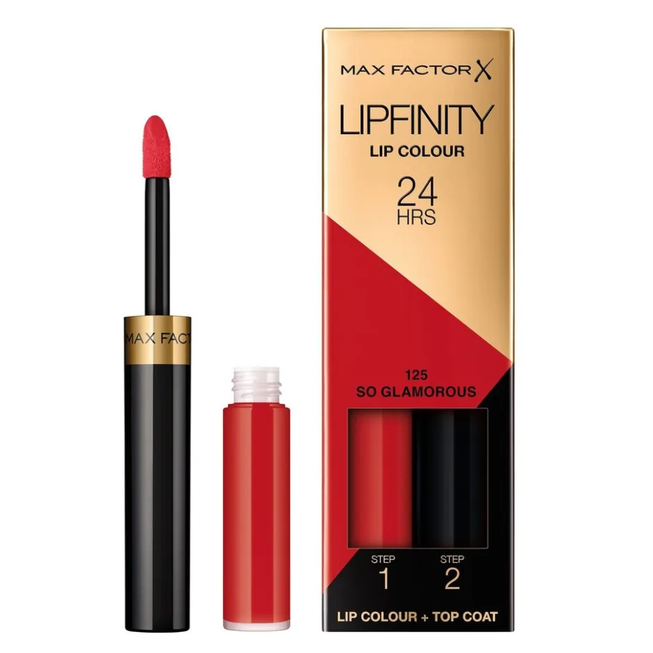 Max Factor Lipfinity Lip Colour 125 So Glamorous 2-Step Longlasting Lipstick< Lipmake-Up