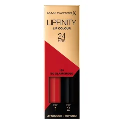 Max Factor Lipfinity Lip Colour 125 So Glamorous 2-Step Longlasting Lipstick< Lipmake-Up