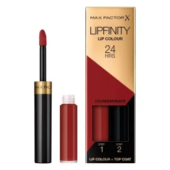Max Factor Lipfinity Lip Colour 110 Passionate 2-Step Longlasting Lipstick< Lipmake-Up