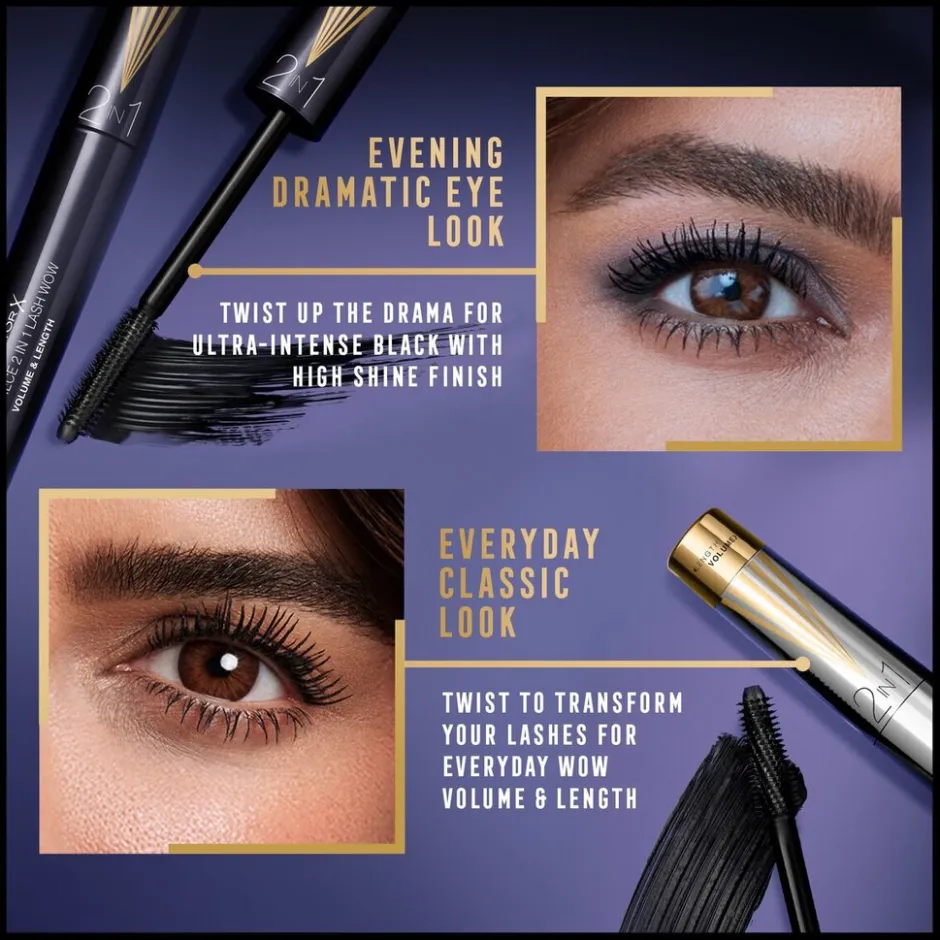 Max Factor Masterpiece 2-in-1 Lash Wow Midnight Black Mascara< Mascara