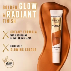 Max Factor Miracle Pure 001 Light-to-Medium Golden Glow Bronzer< Bronzer