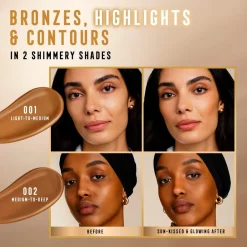 Max Factor Miracle Pure 001 Light-to-Medium Golden Glow Bronzer< Bronzer