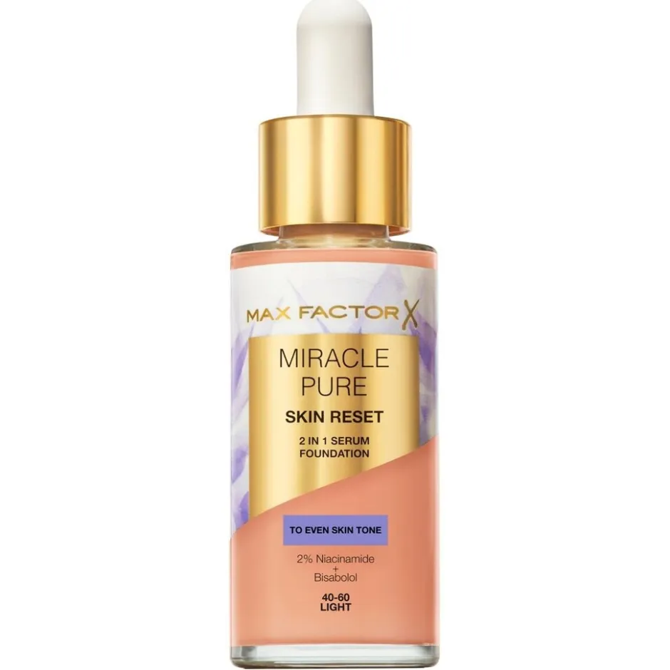 Max Factor Miracle Pure Skin Reset 40-60 Light 2-in-1 Serum Foundation< Foundation