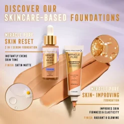 Max Factor Miracle Pure Skin Reset 40-60 Light 2-in-1 Serum Foundation< Foundation