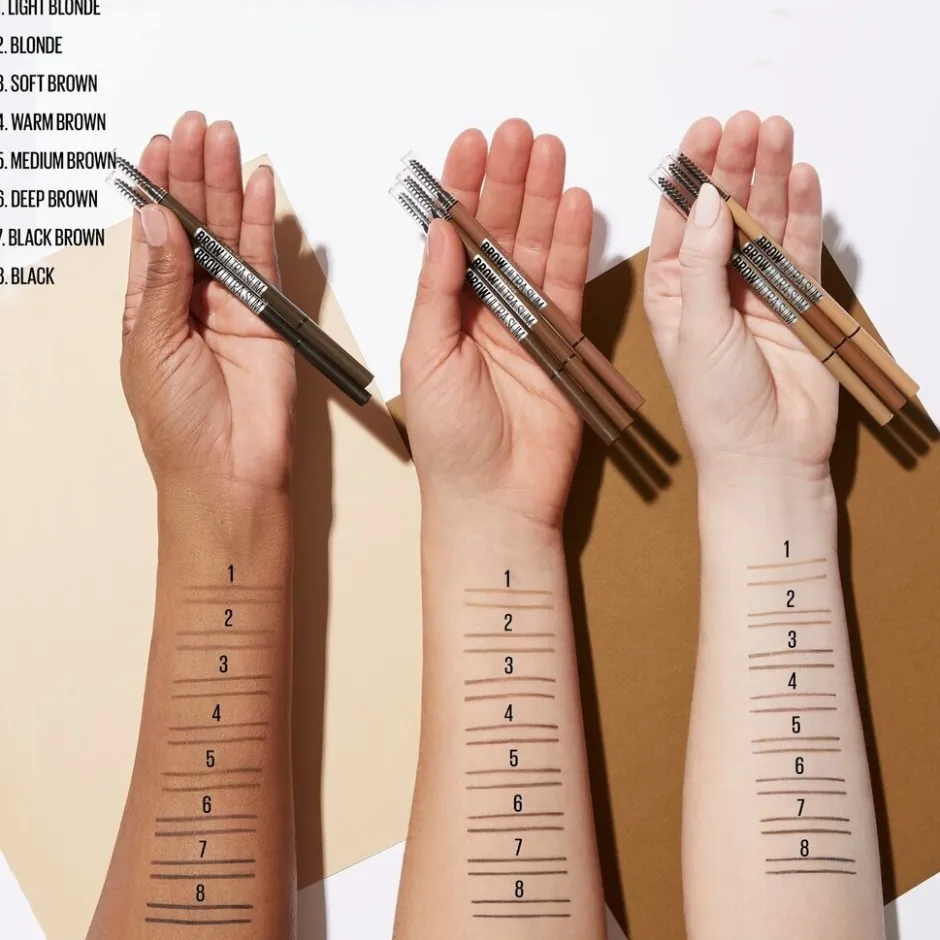 New York Brow Ultra Slim 02 Soft Brown Wenkbrauwpotlood|Maybelline New