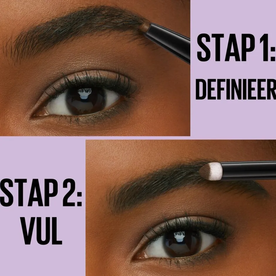 Maybelline New York Express Brow Duo 02 Medium Brown Wenkbrauwpotlood< Wenkbrauw Make-Up