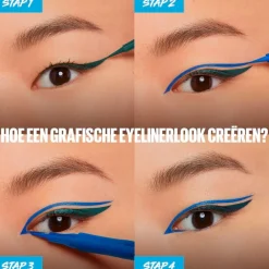 Maybelline New York Eye Studio Hyper Precise All Day Liner 001 Forest Brown Eyeliner< Oogpotlood