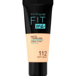 New York Fit Me Matte & Poreless 112 Soft Beige Foundation|Maybelline Best