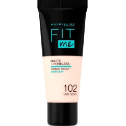Maybelline New York Fit Me Matte & Poreless 102 Fair Ivory Foundation< Foundation