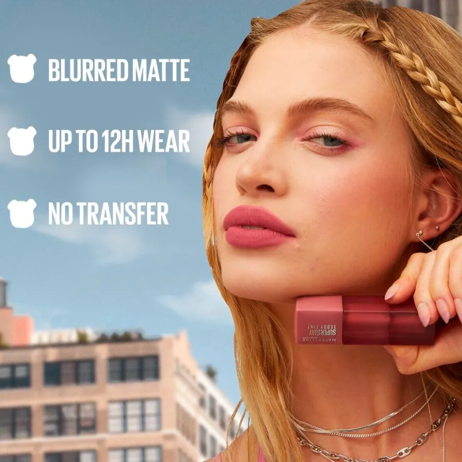Maybelline New York SuperStay Teddy Tint 20 Mascara Tear Lippenstift< Lipmake-Up