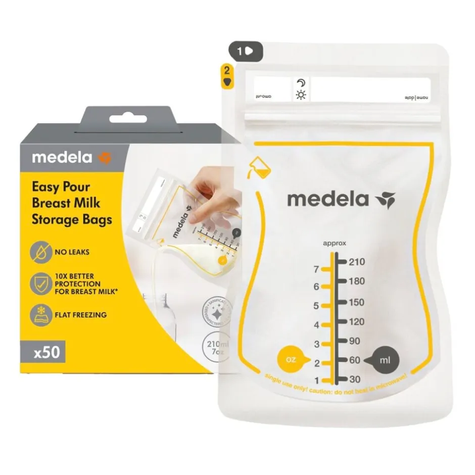 Moedermelkbewaarzakjes met Schenktuit|Medela Outlet