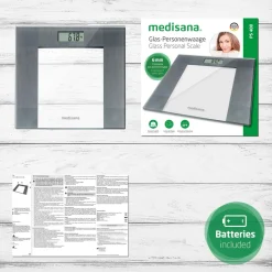PS 400 Glazen personenweegschaal|Medisana Outlet