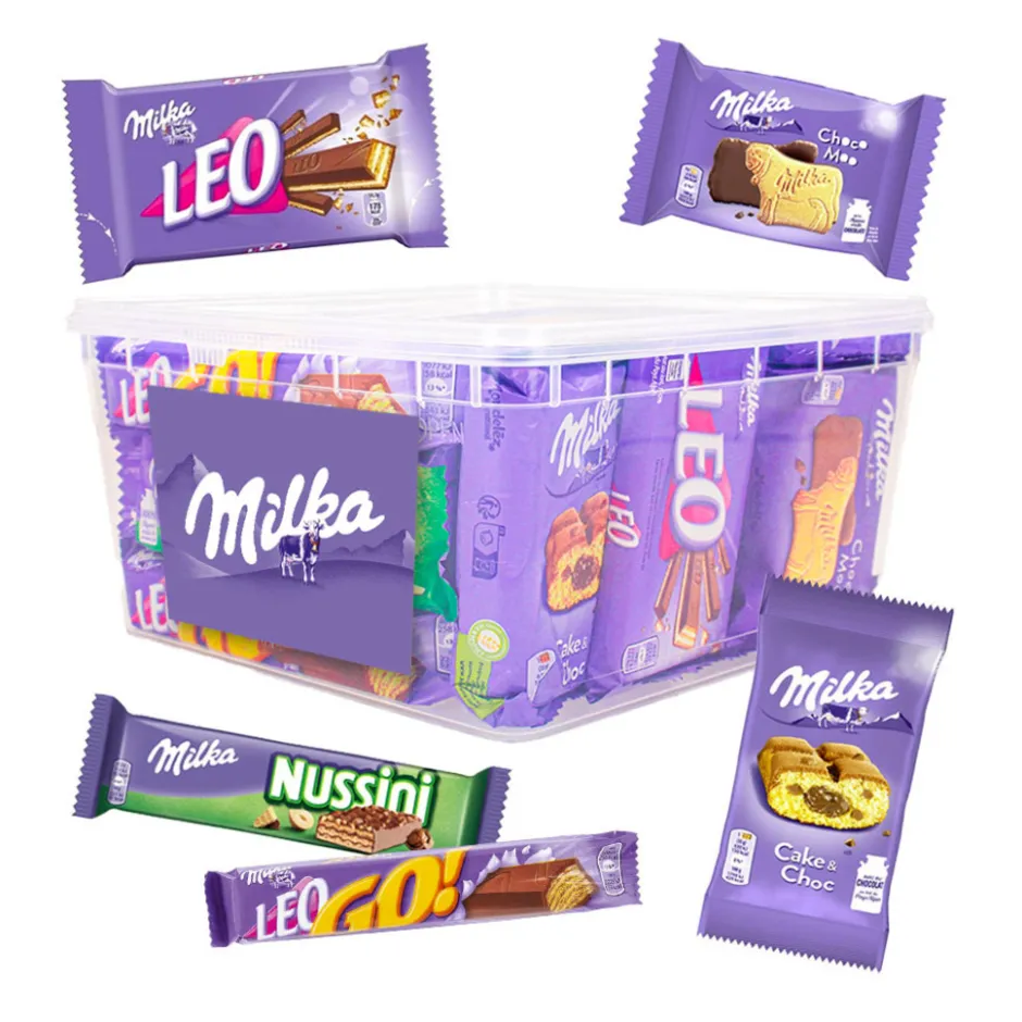 Milka maandpakket koekjes met chocolade< Koek