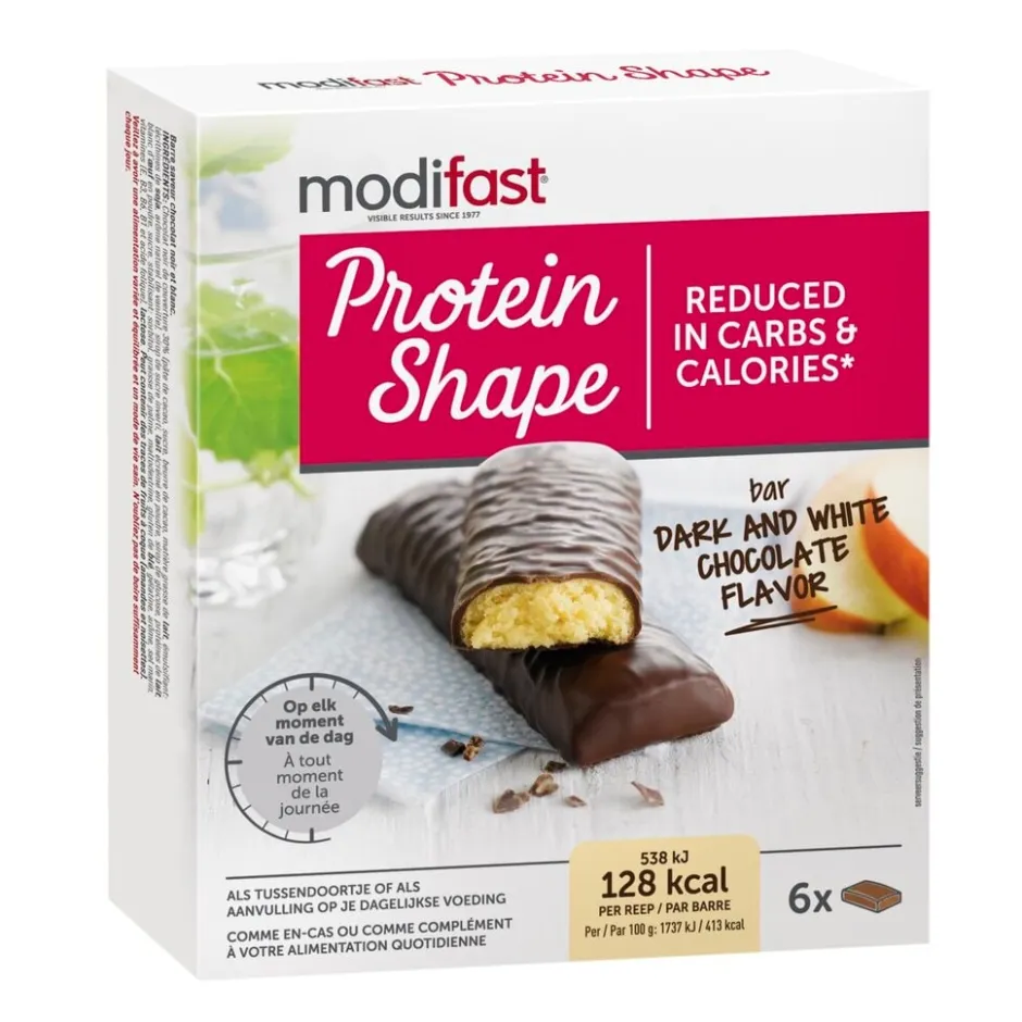 Modifast Protein Shape Pure & Witte Chocolade Snackreep< Verantwoorde Tussendoortjes