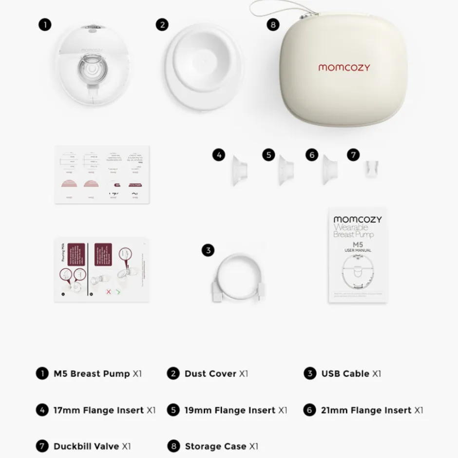 Momcozy M5 Enkele Oplaadbare Handsfree Borstkolf< Borstvoedingsaccessoires
