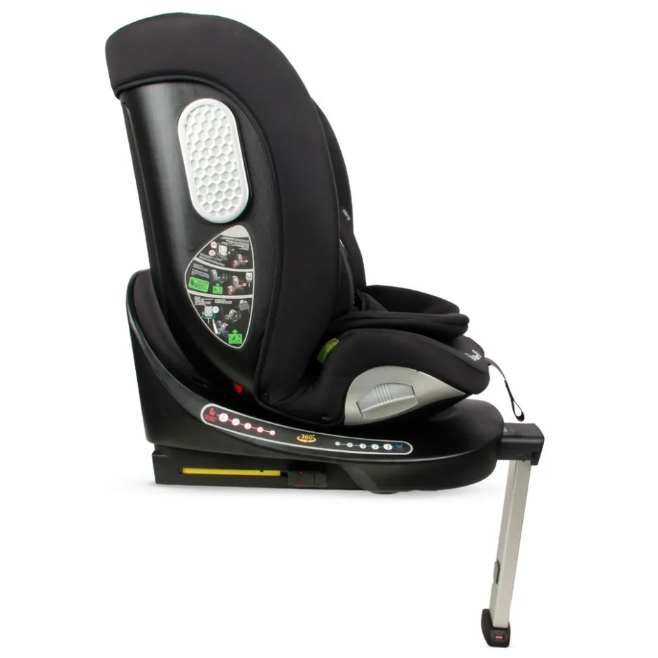 Moni Strike Deep Black 40-150 cm 360° i-Size Autostoel< Autostoel