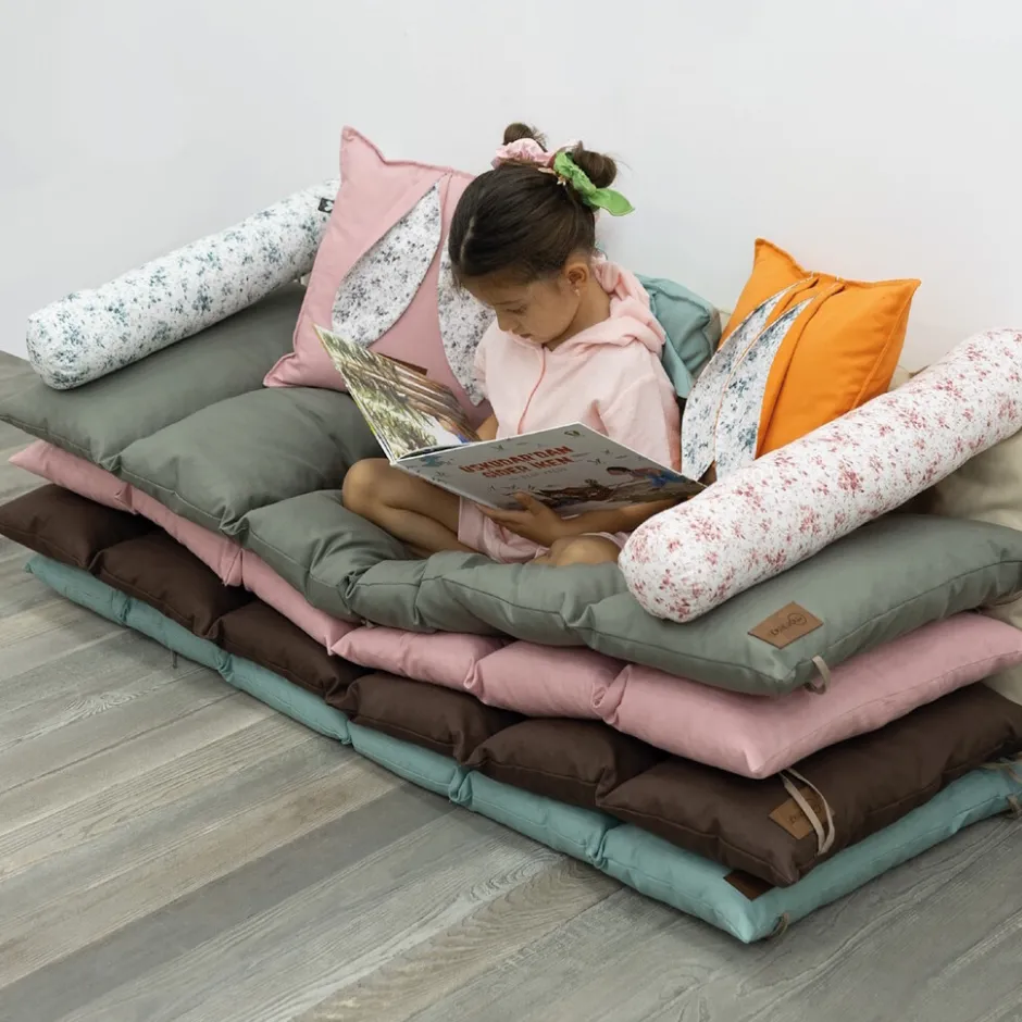 MorDesign Beige 135 cm Multifunctioneel Speelmatras< Speelkleden En Babygyms