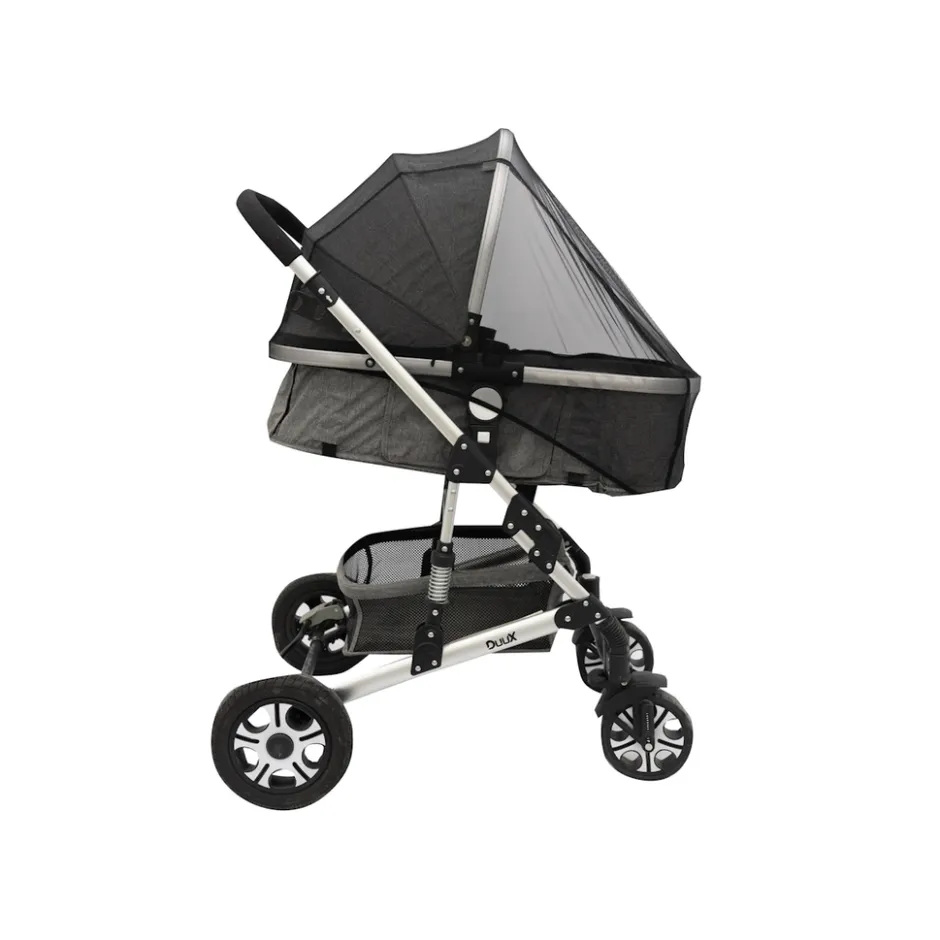 MorDesign Black Muskietennet / Klamboe voor Buggy en Wandelwagen< Kinderwagenaccessoires