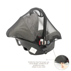 MorDesign Black Universeel Muskietennet voor Groep 0 Autostoel< Kinderwagenaccessoires