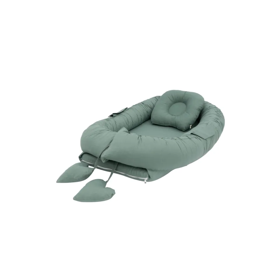 Emerald Green Babynest met Kussen|MorDesign New