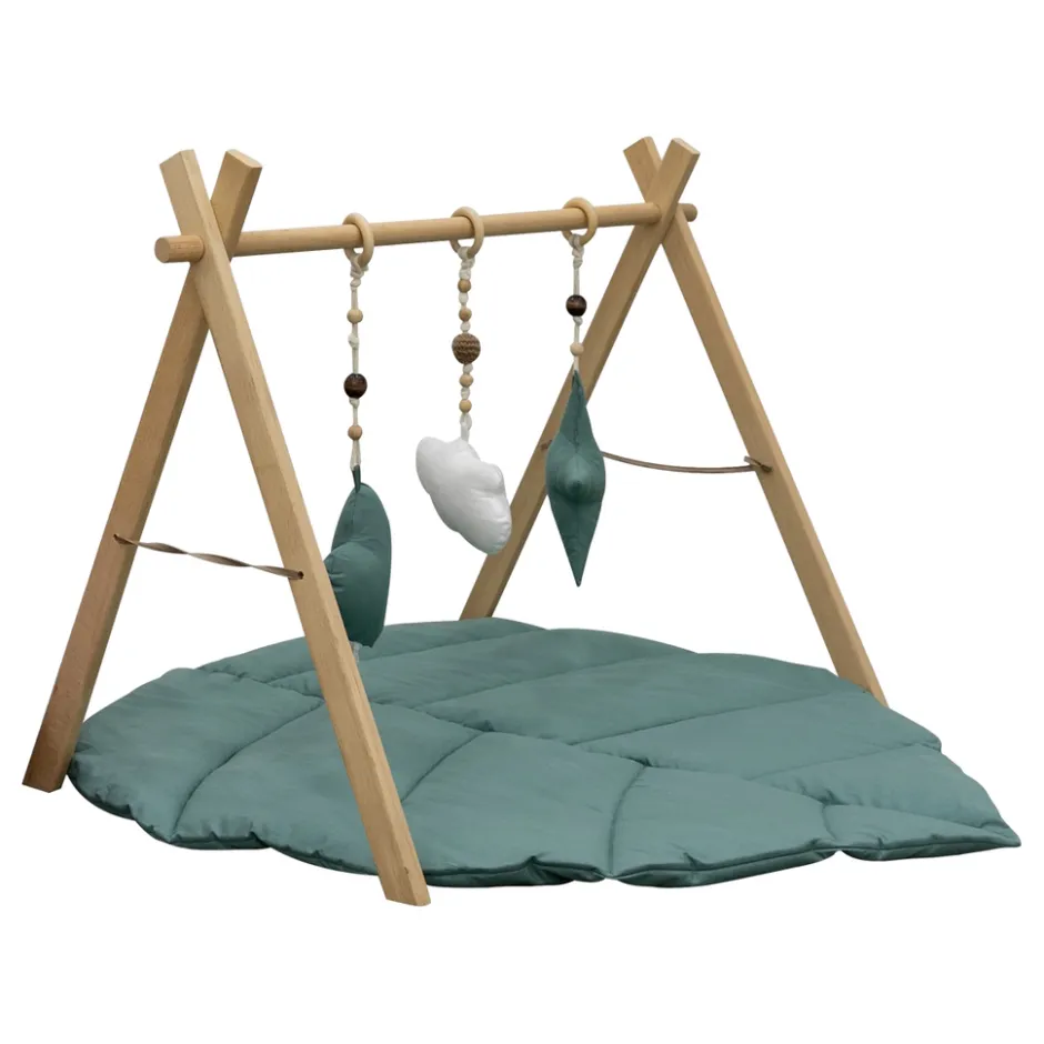 MorDesign Emerald Green Baby Gym met Speelkleed< Speelkleden En Babygyms