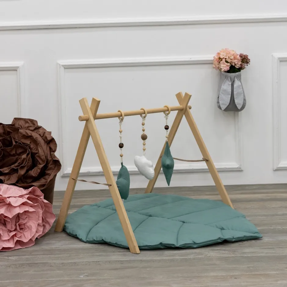 MorDesign Emerald Green Baby Gym met Speelkleed< Speelkleden En Babygyms
