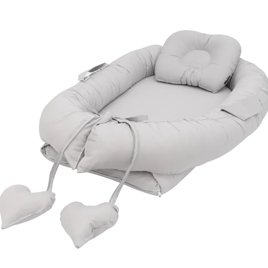 MorDesign Grey Babynest met Kussen< Babynestjes