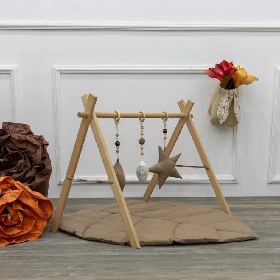 MorDesign Leaf Wood Babygym en Speelkleed< Speelkleden En Babygyms