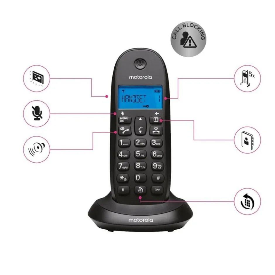 Motorola C1001CB Plus Draadloze DECT Telefoon< Verrassend Elektronica