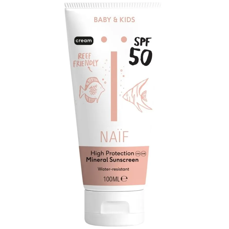 Baby & Kids SPF50 Mineral Sunscreen Zonnebrandcrème|Naïf Clearance