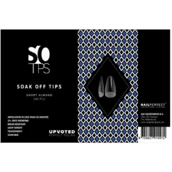 UPVOTED Soak Off Tips Short Almond|NailPerfect Online