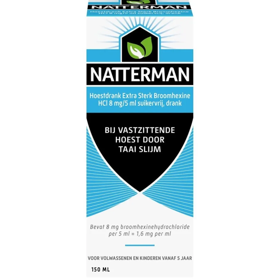 Natterman Broomhexine Extra Sterk 8mg/5ml Hoestdrank< Luchtwegen