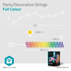 WIFILP03C10 fullcolour, RGB+, Smart Wi-Fi-lichtsnoer|Nedis Discount