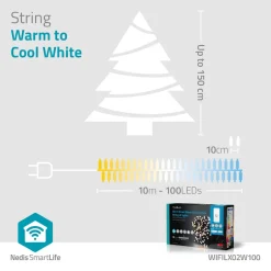 WIFILX02W100 Smart Wi-Fi-lichtsnoer|Nedis Best