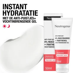Neutrogena Anti-Puistjes+ 4% Niacinamide + Panthenol Vochtinbrengende Gel< Dermacare|Dagcreme