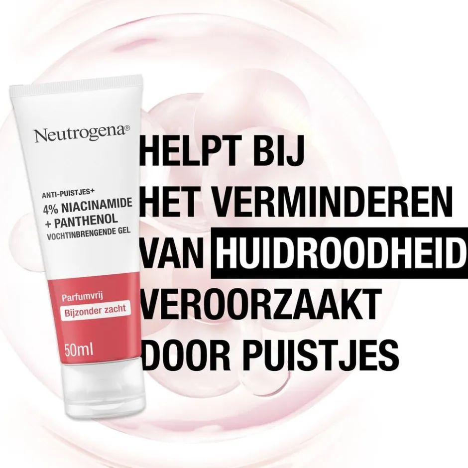 Neutrogena Anti-Puistjes+ 4% Niacinamide + Panthenol Vochtinbrengende Gel< Dermacare|Dagcreme
