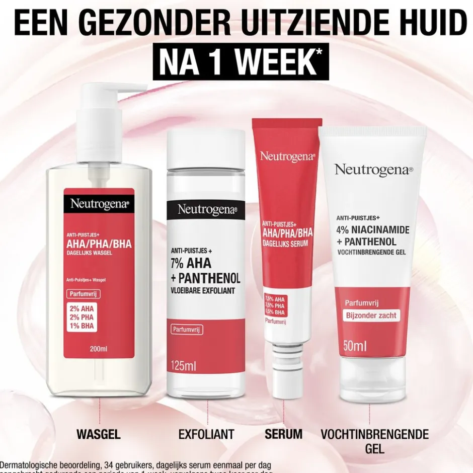 Neutrogena Anti-Puistjes+ 4% Niacinamide + Panthenol Vochtinbrengende Gel< Dermacare|Dagcreme
