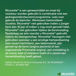 Nicorette Fresh Fruit 2mg Suikervrije Kauwgom< Stoppen Met Roken