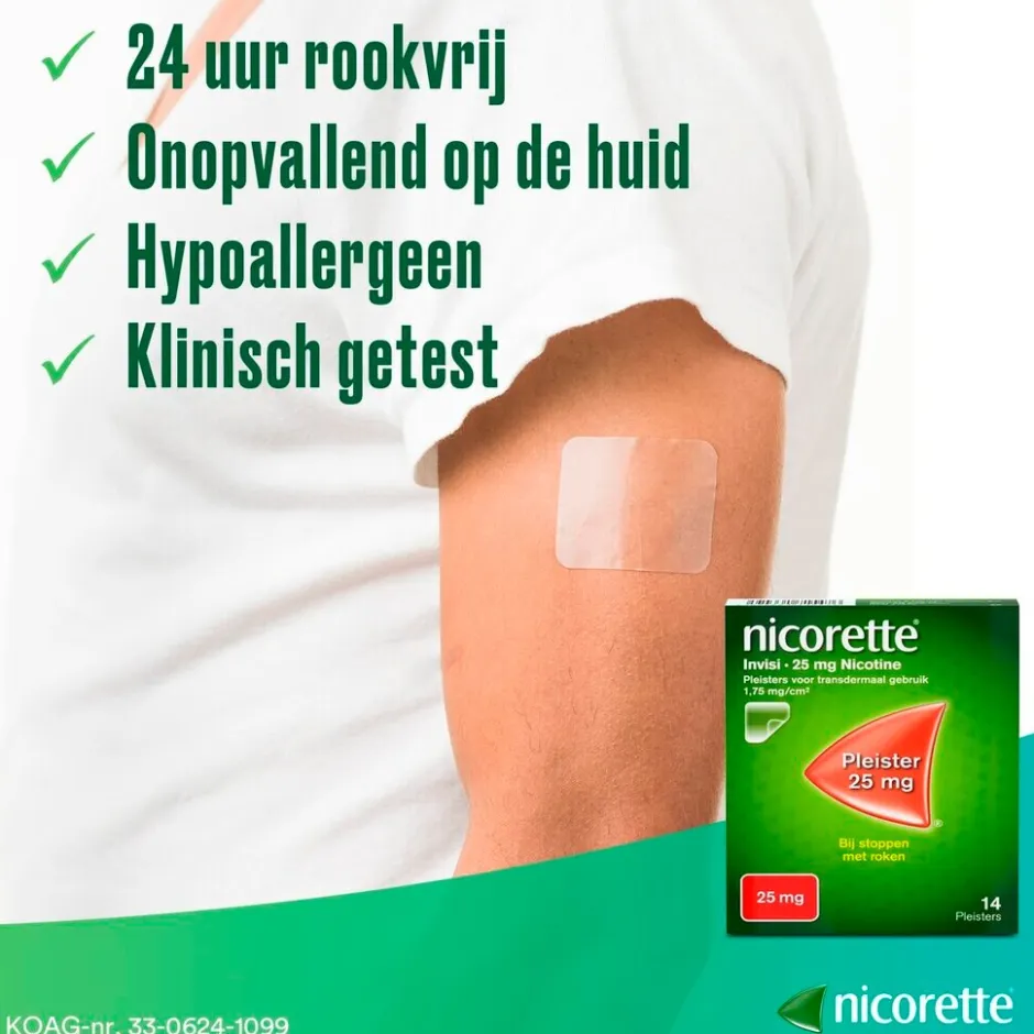 Nicorette Invisi Patch 15mg Nicotinepleisters< Stoppen Met Roken