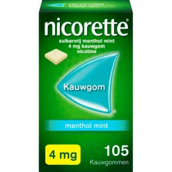 Menthol Mint 4mg Suikervrije Kauwgom|Nicorette Discount