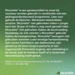 Menthol Mint 4mg Suikervrije Kauwgom|Nicorette Discount