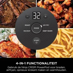 Ninja CRISPi 4-in-1 Glazen Airfryer FN101EUGY< Frituurpannen En Airfryers