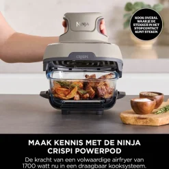 Ninja CRISPi 4-in-1 Glazen Airfryer FN101EUST< Frituurpannen En Airfryers